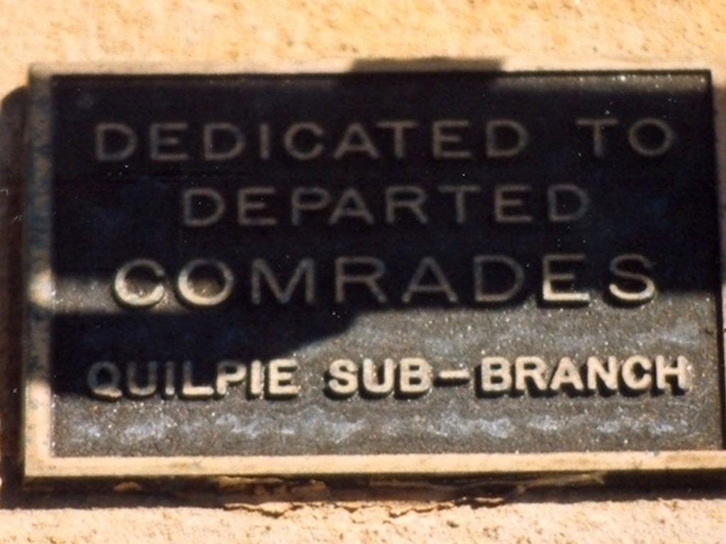 Quilpie War Memorial - RSL plaque