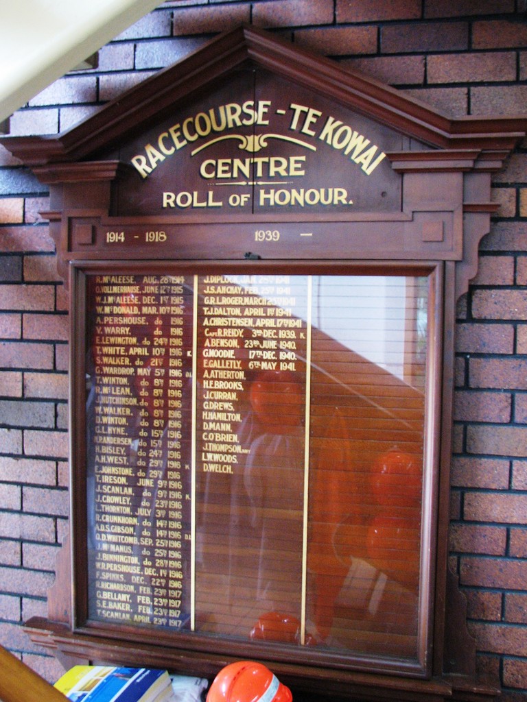 Racecourse Honour Board