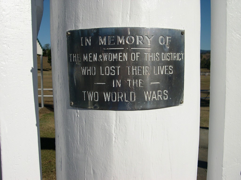 Rathdowney Memorial Ground Gates - Plaque