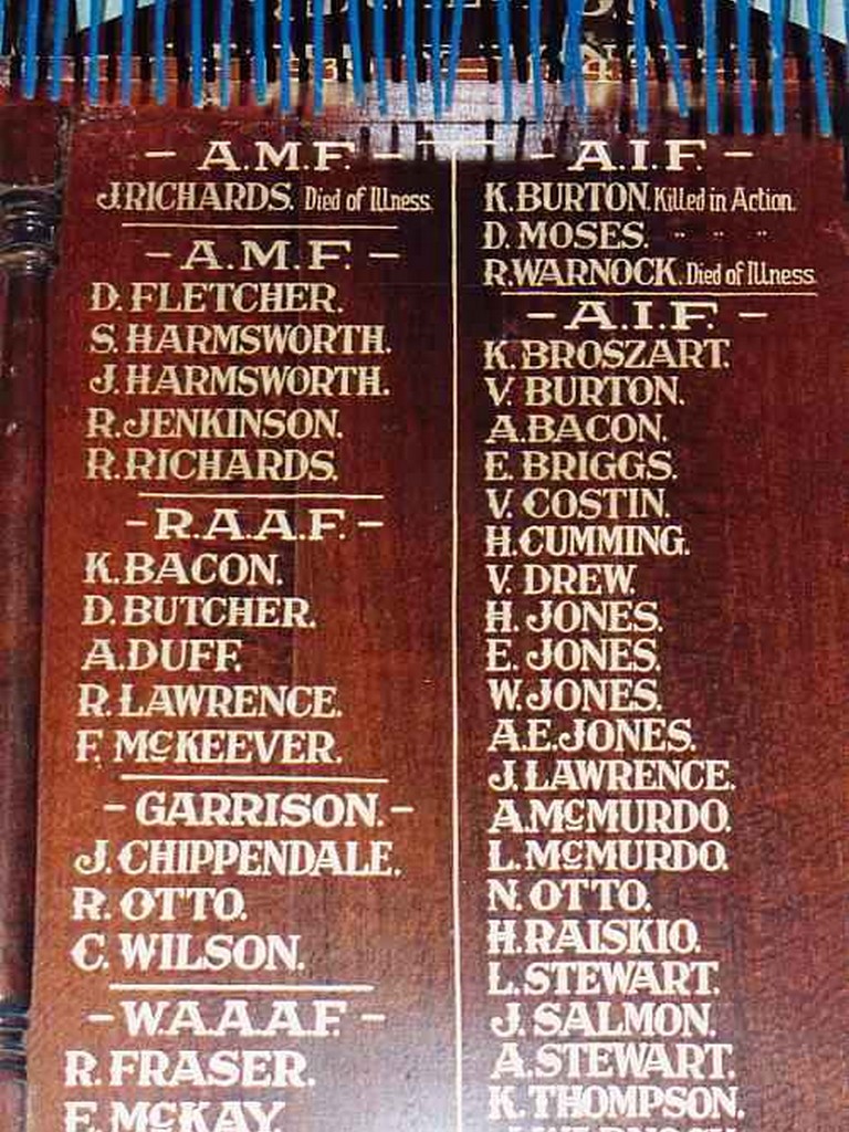 Ridgelands Honour Board
