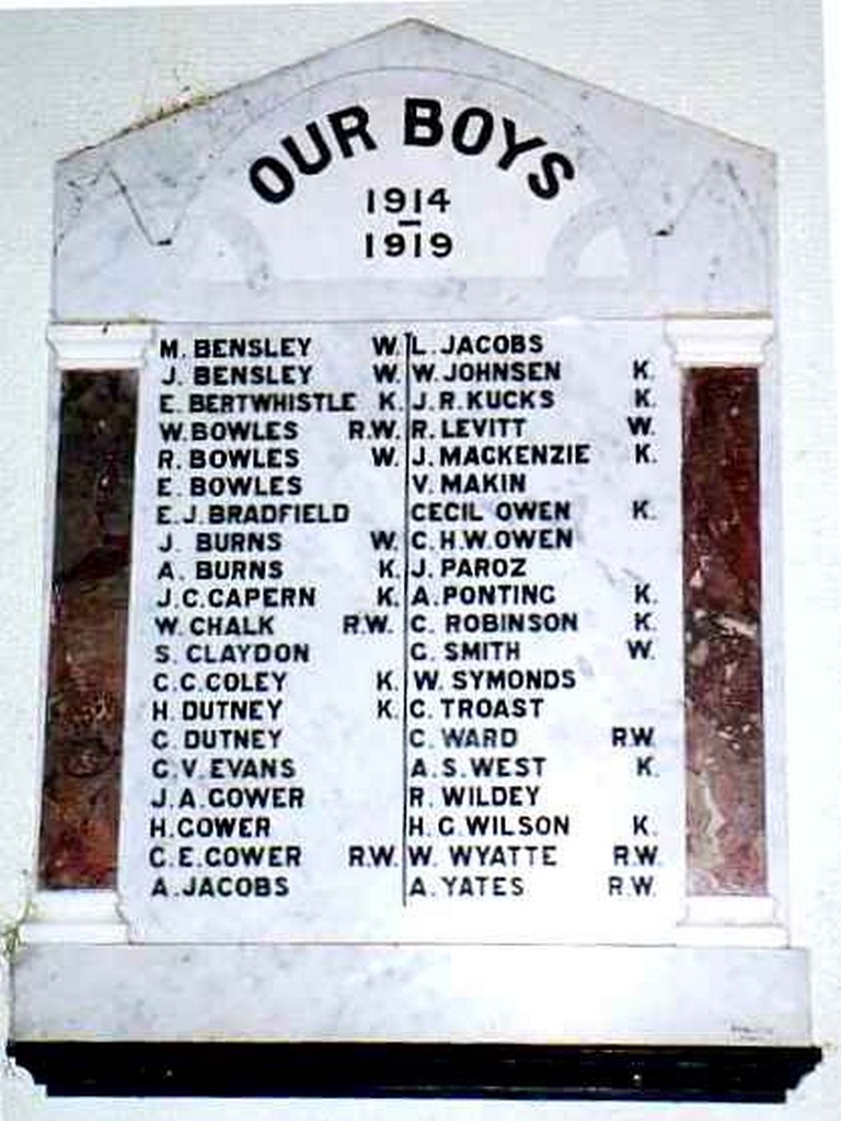 Rosewood Uniting Church Honour Board