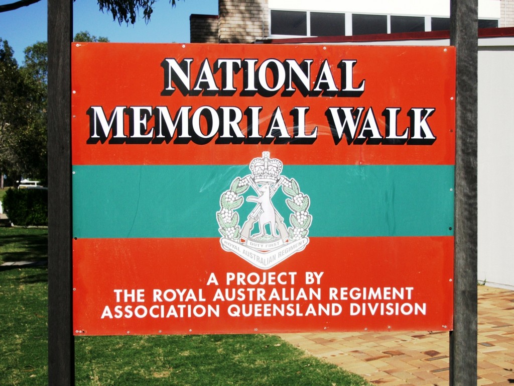RAR National Memorial Walk - sign - 2009