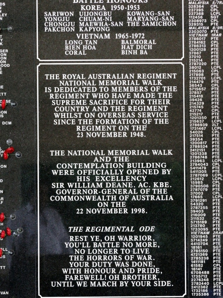 RAR Roll of Honour - 2009