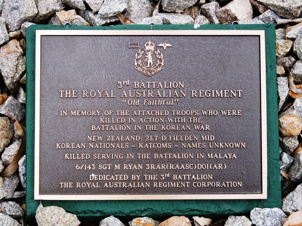 Royal Australian Regiment Unit Plaques (Memorial Walk) - 3rd Bn RAR plaque