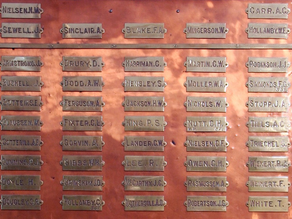 Aloomba School 1914-1919 Honour Board