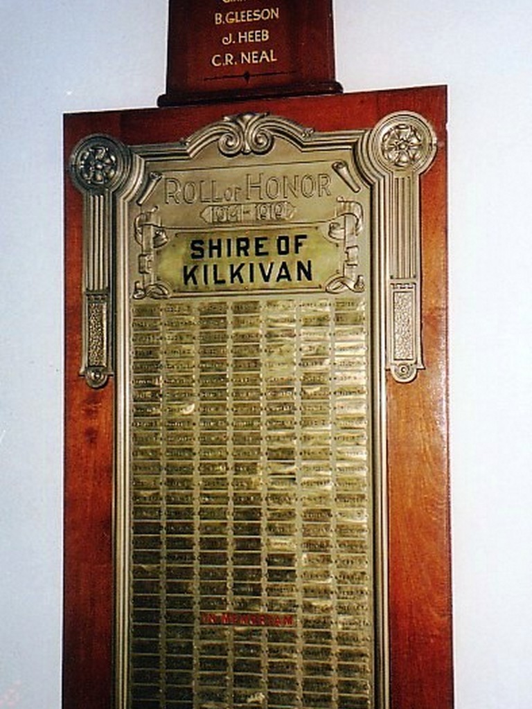 Kilkivan 1914–1918 Roll of Honour