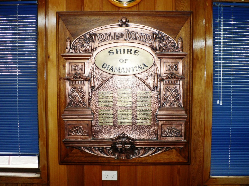 Shire of Diamantina WWI Honour Board - 2009