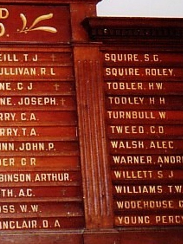 Eidsvold and District Honour Board 1914–1918