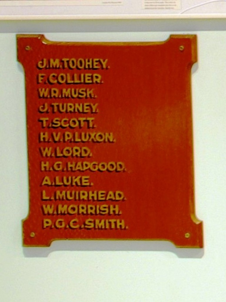 Shire of Landsborough Roll of Honour The Great War 1914 - 1919 - left addenda panel