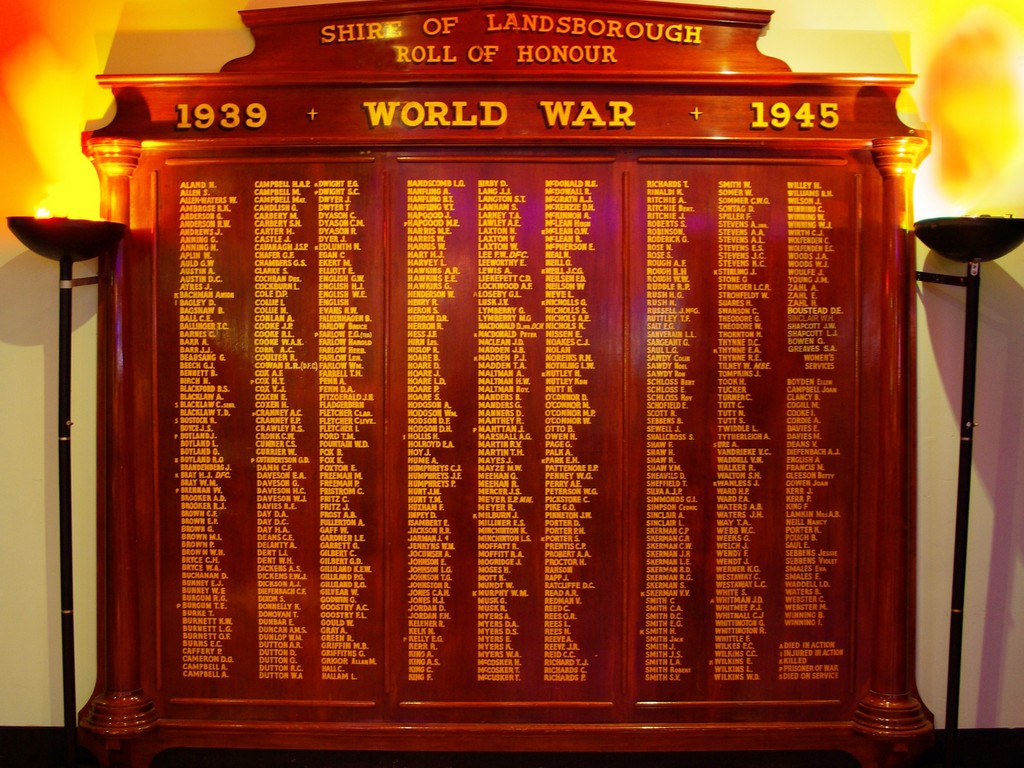 Shire of Landsborough WWII Roll of Honour