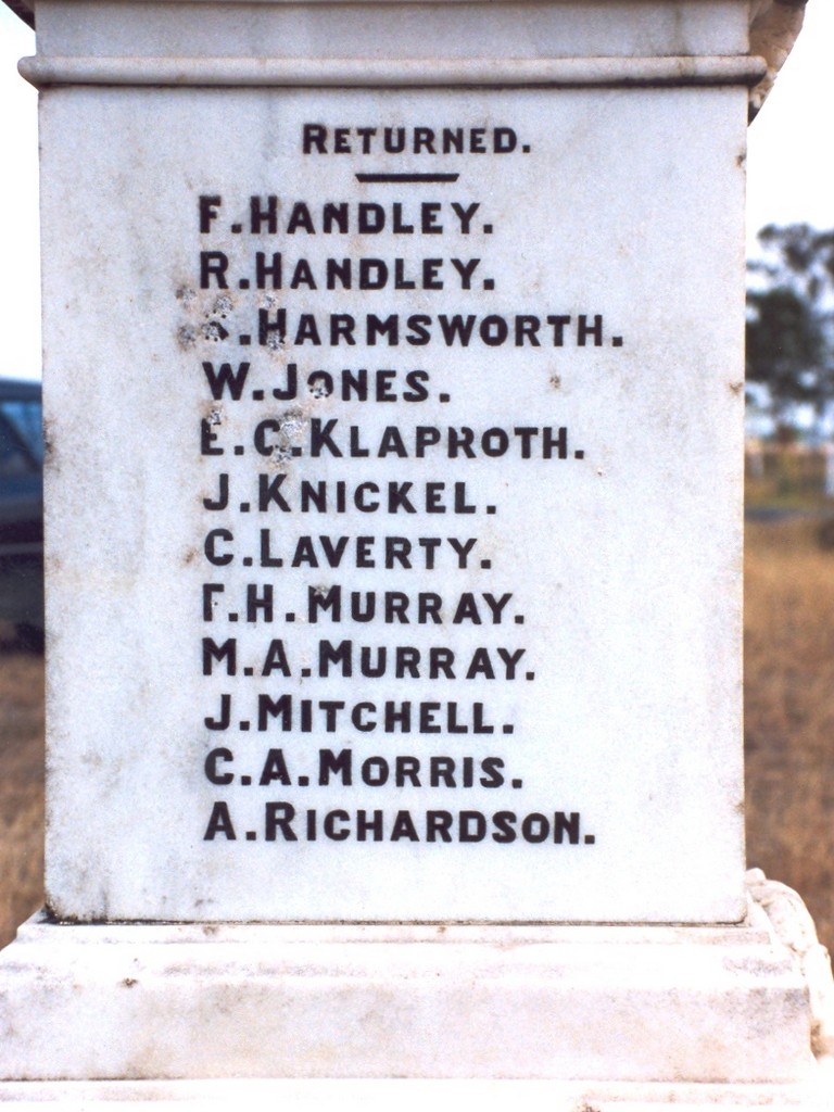Alton Downs War Memorial - Panel Detail