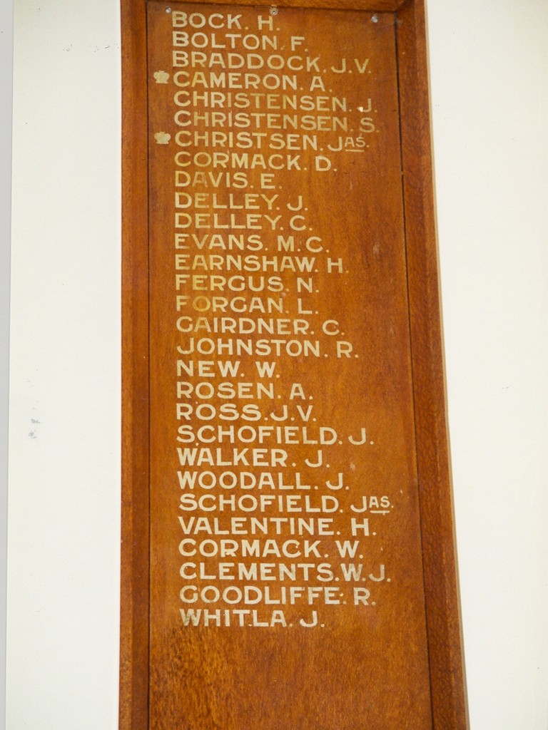 South Bundaberg School WWI Honour Board