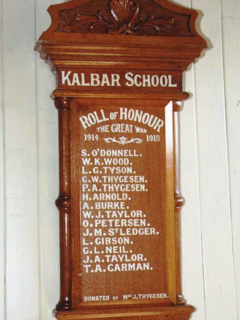 South Kolan Kalbar State School Honour Board | Anzac Square & Memorial ...