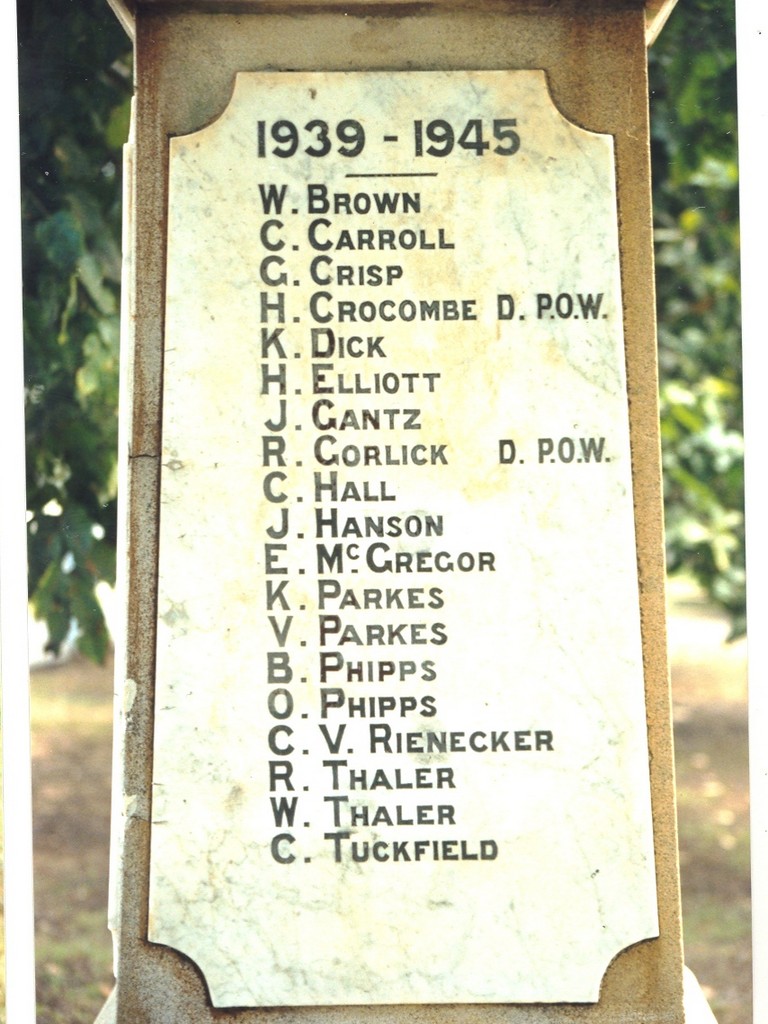 Amberley Honour Stone - WWII Panel