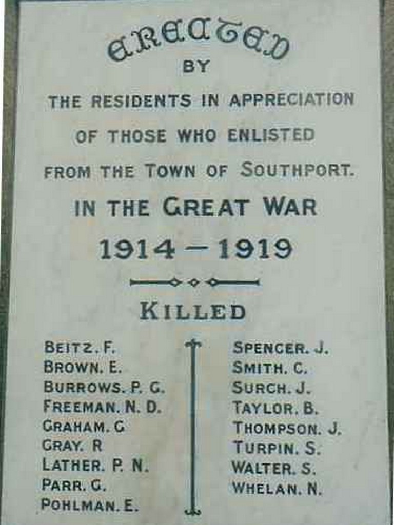 Southport War Memorial (Digger) Plaque