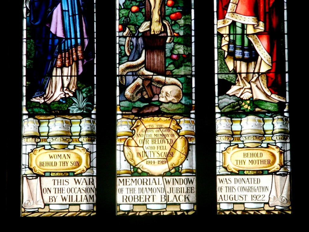 St Andrew's Uniting Church War Memorial Window - detail