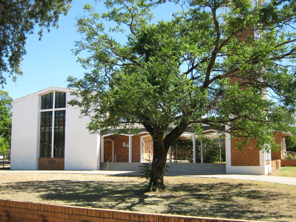 Front of Christ Church - Marble Foundation stone under window