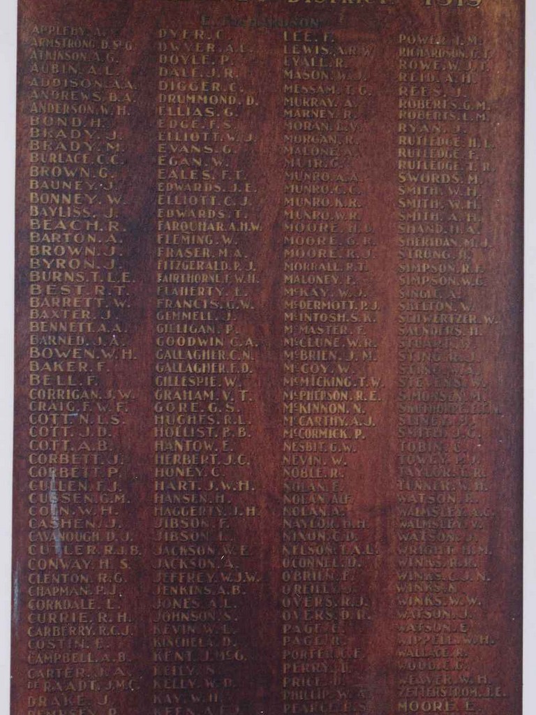 St George Pavillion Honour Board
