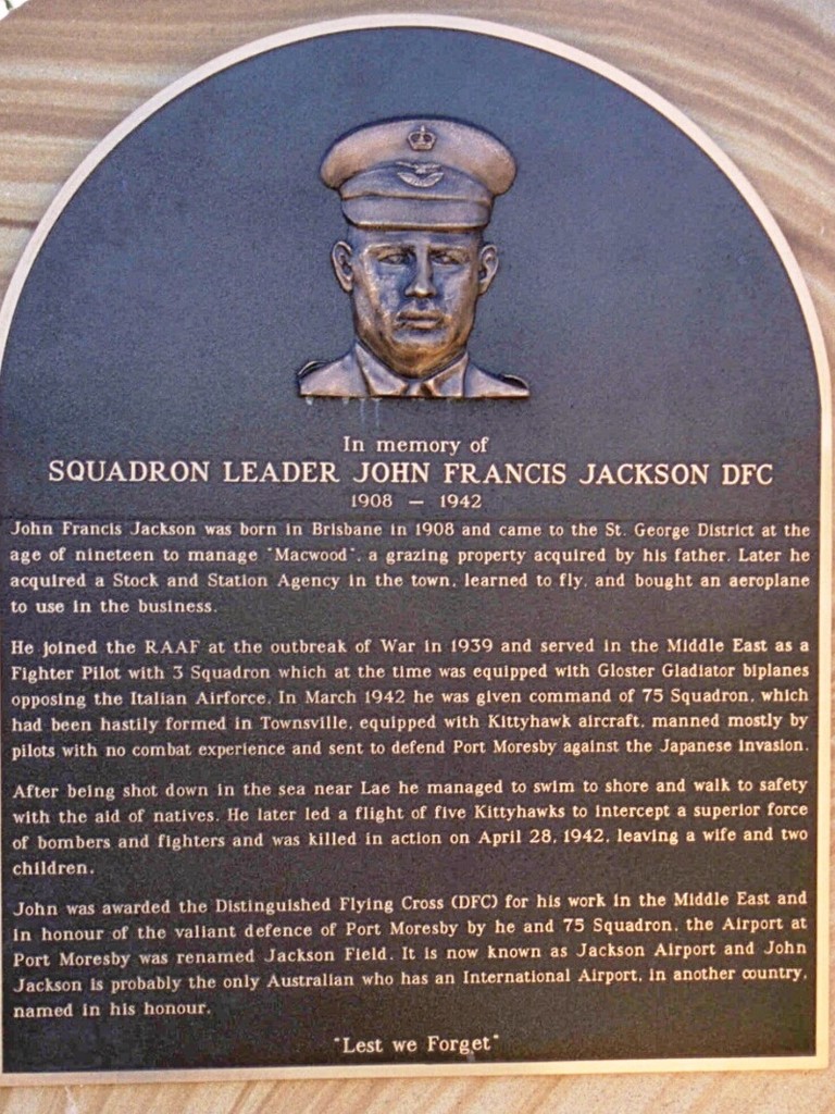 St George Pilots Memorial Plaque