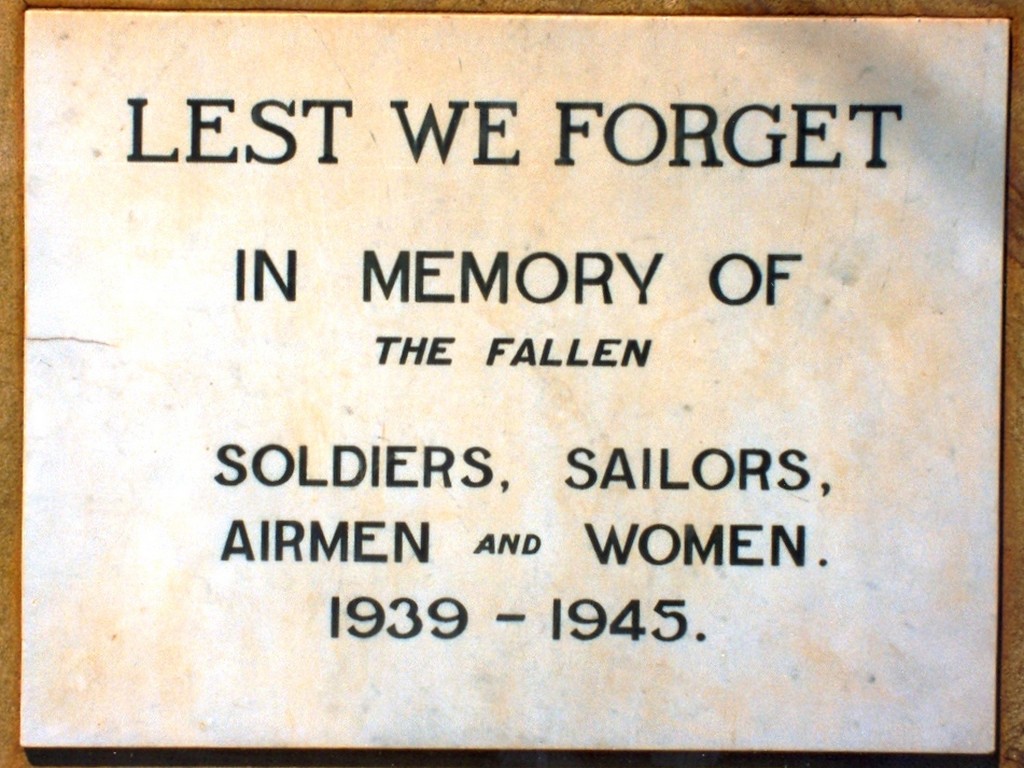 St George War Memorial Plaque