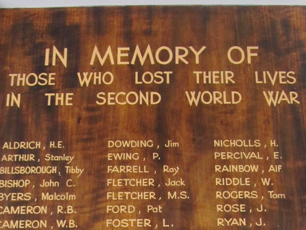 St Mary's Parish Primary School Honour Board