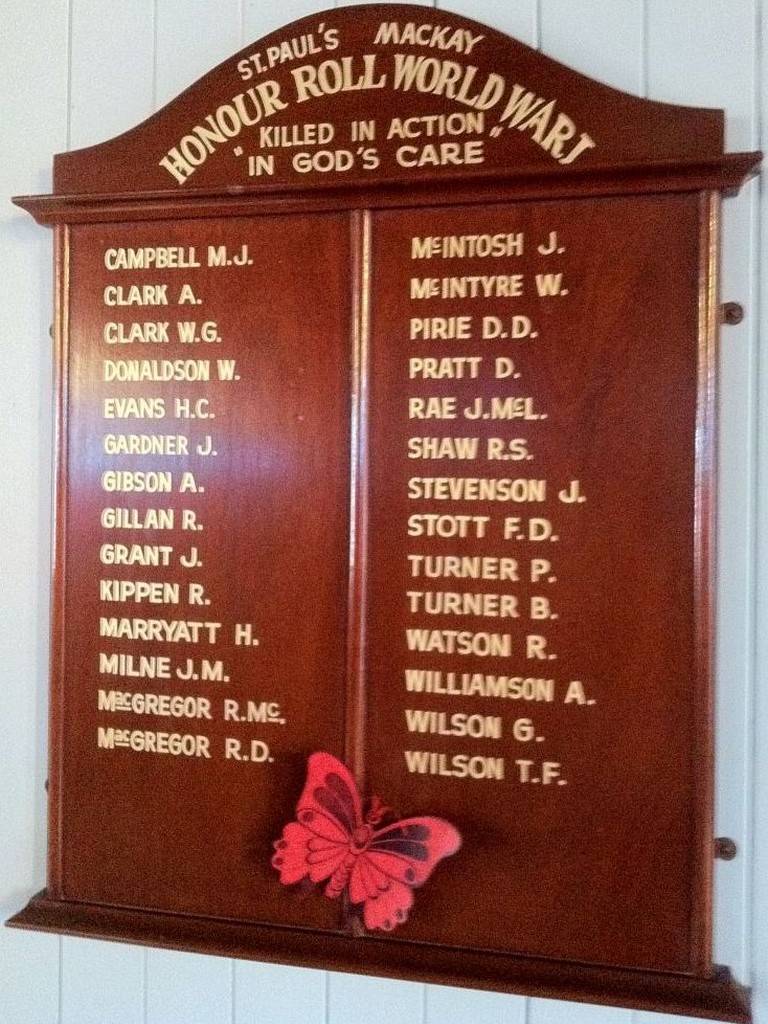 St Pauls Uniting Church WWI Honour Board 1914–1918