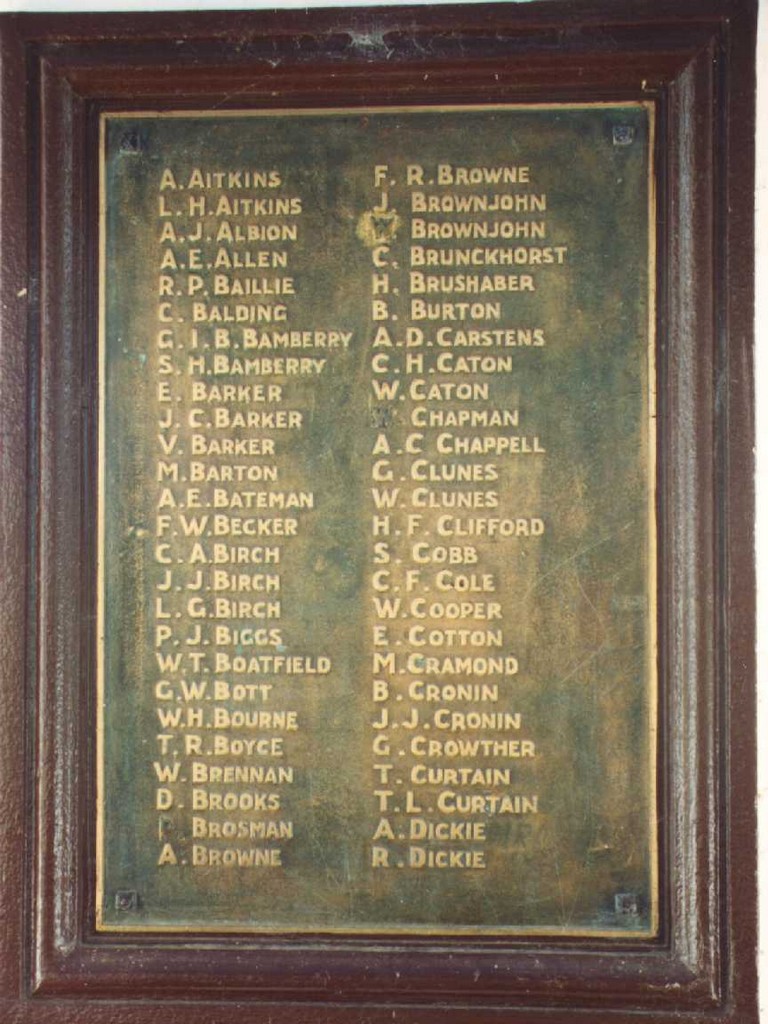 Photo of Stanthorpe Roll of Honour 1914 - 1919