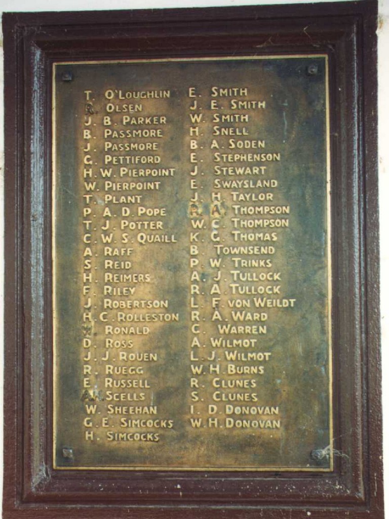 Photo of Stanthorpe Roll of Honour 1914 - 1919