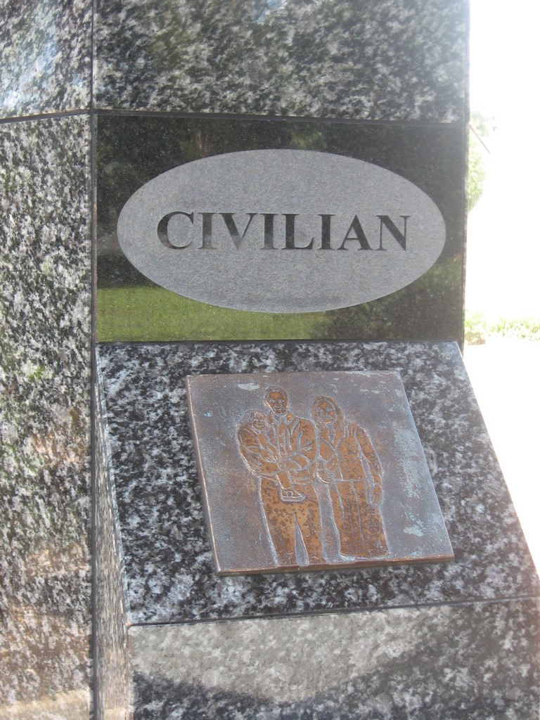 Pillar depicting Civilian plaque