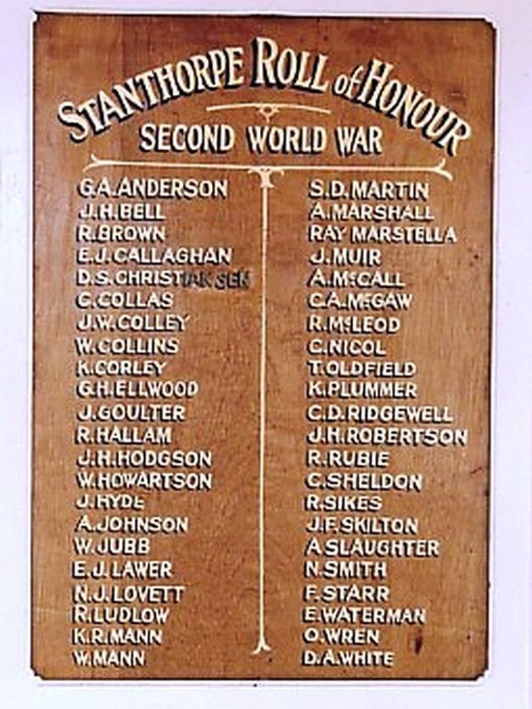 Photo of Stanthorpe Roll of Honour 1939–1945