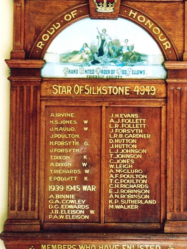 Star of Silkstone 4949 Honour Board