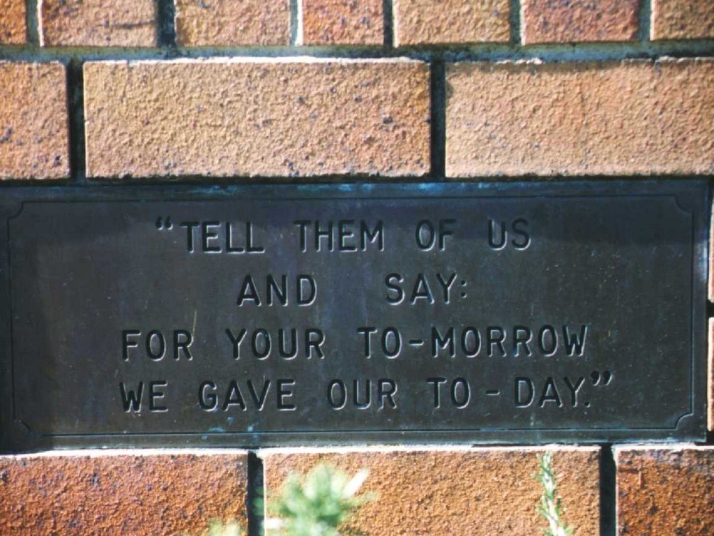 Sunnybank R. and S.L.A. War Memorial - Plaque