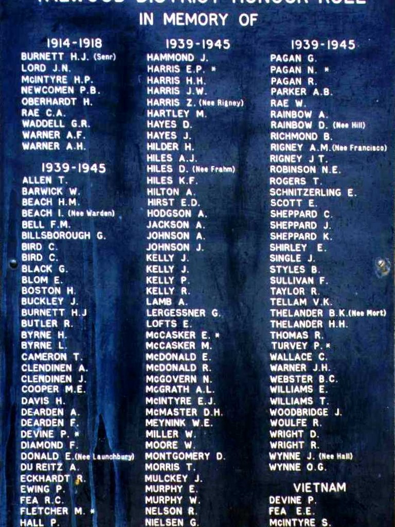 Talwood War Memorial Stone Plaque