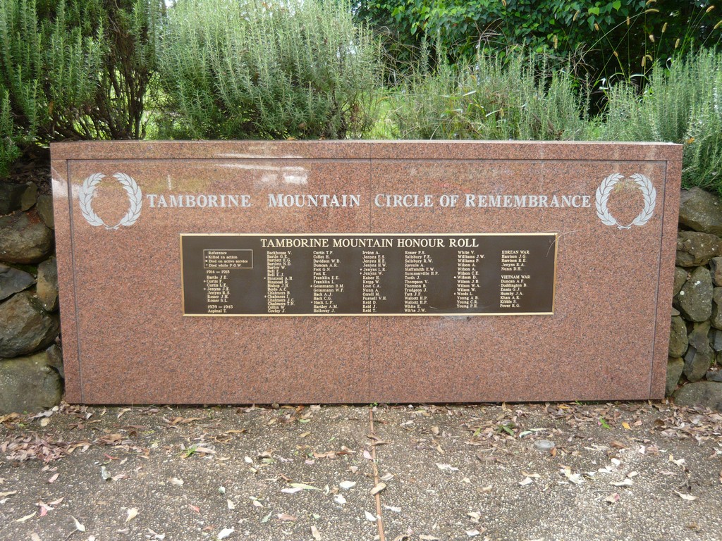 Tamborine Mountain Circle of Remembrance - Roll of Honour