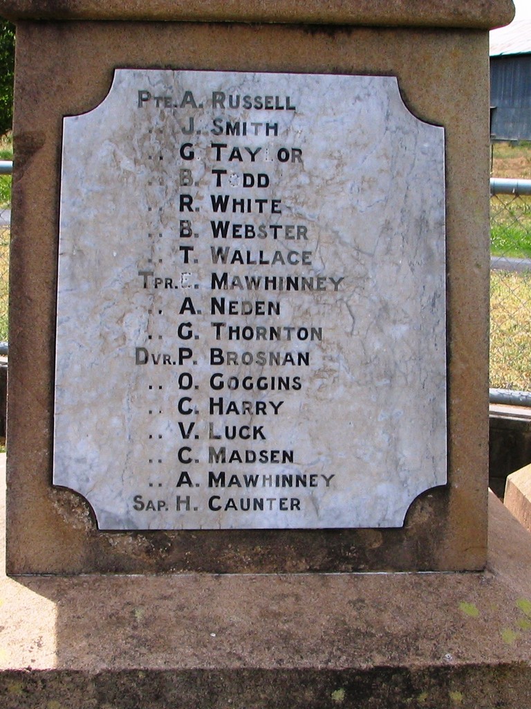 Photo of Tannymorel War Memorial