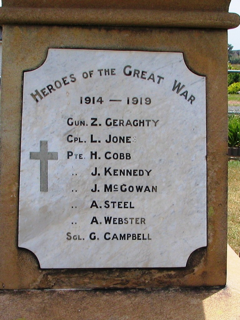 Photo of Tannymorel War Memorial