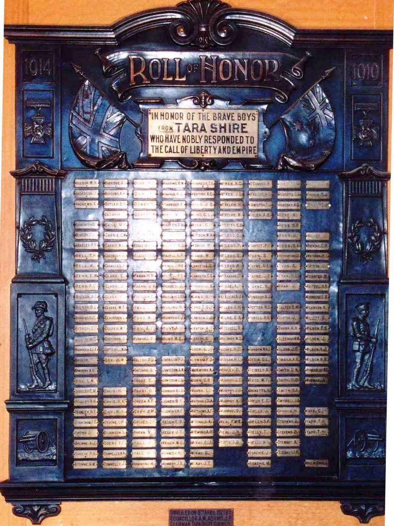 Tara Roll of Honour WWI