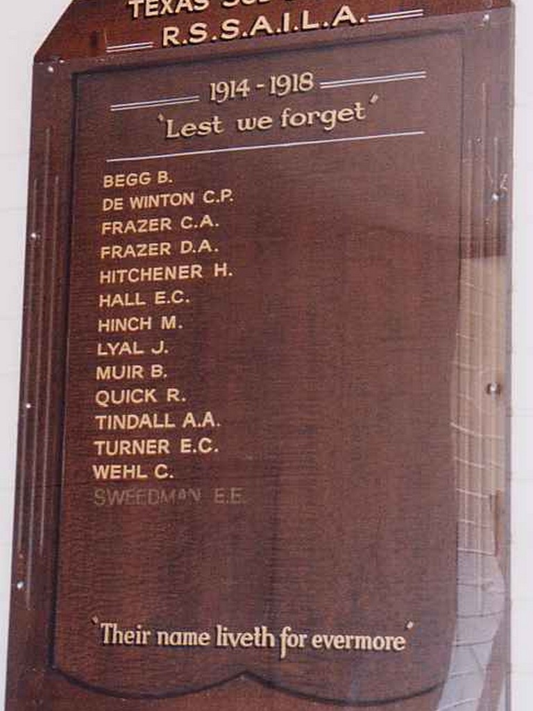 Texas Roll of Honour 1914–1918