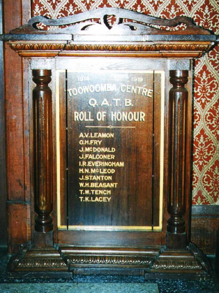 Toowoomba Centre Q.A.T.B. Roll of Honour