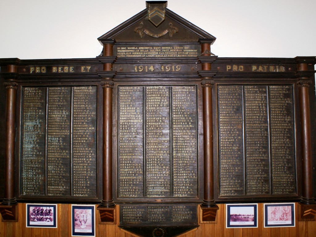 Toowoomba Grammar School Roll of Honour 1914-1919