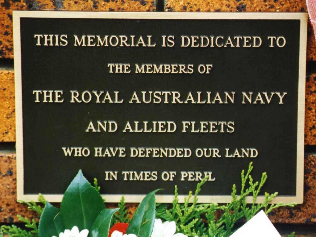Toowoomba Naval Memorial - Plaque