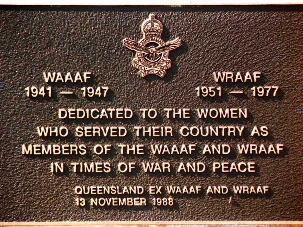 Toowoomba Plaque - W.A.A.A.F.