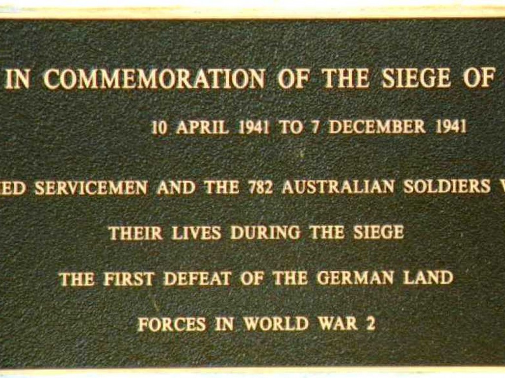Toowoomba Rats Of Tobruk Memorial - Plaque