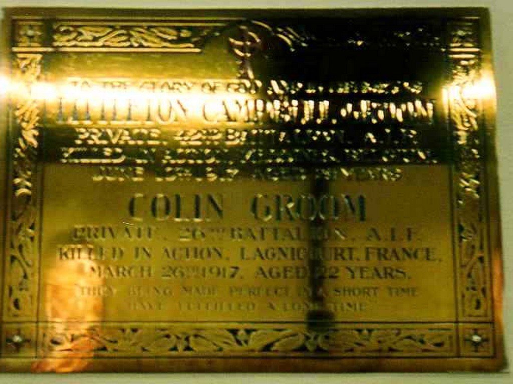 Toowoomba St James Plaque