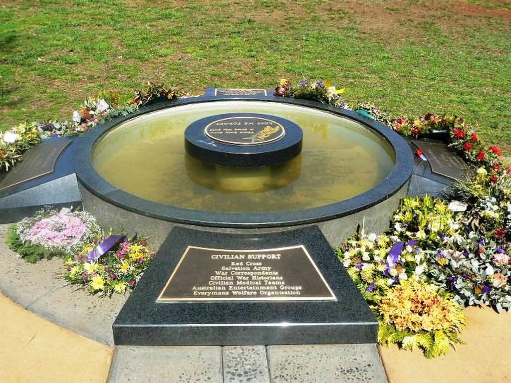 Vietnam War Memorial - Fountain with plaques