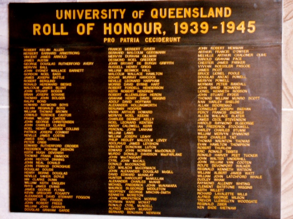University of Queensland 1939–1945 Roll of Honour