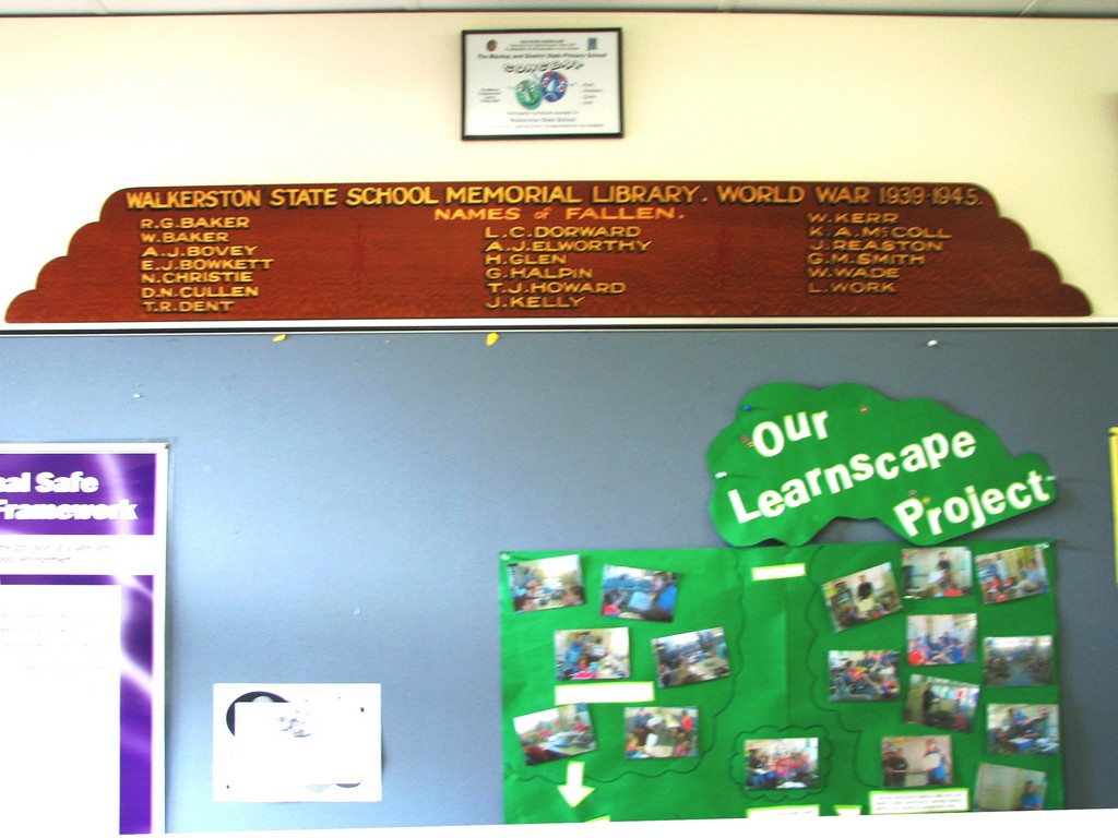 Walkerston Satate School Roll of Honour 1939–1945