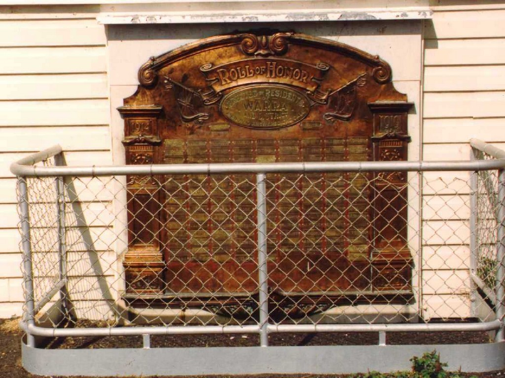 Warra Hall Honour Board