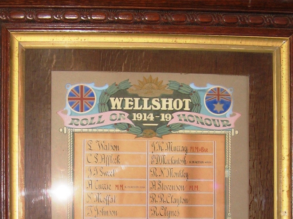 Wellshot Roll of Honour
