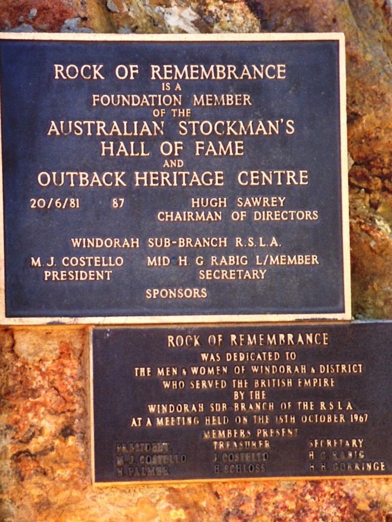 Windorah Rock of Remembrance